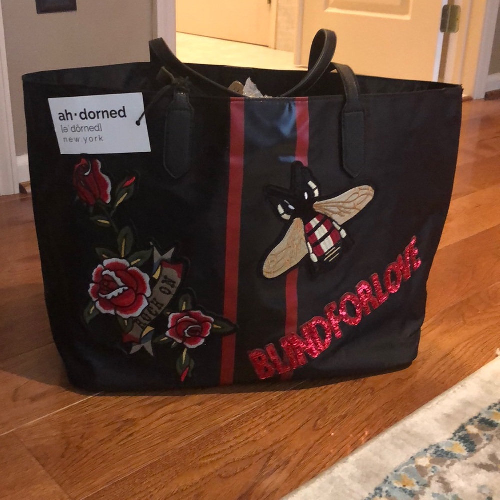 NWT Ah - dorned extra large tote